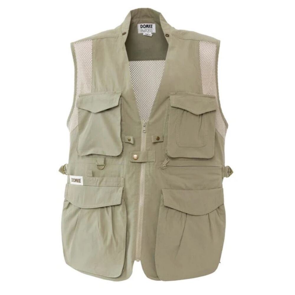 Domke PhoTOGS Utility Photographer Fishing Vest Khaki Tan Sand S Tactical Cargo